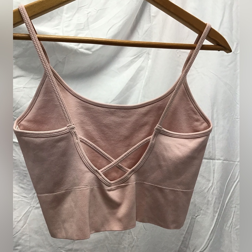 NWOT Athleta Pink Cropped Camisole Sleeveless Fitted - Picture 5 of 6